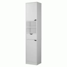 2 Door 1 Drawer Bathroom Cabinet White | White / White