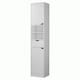 image 1 of 2 Door 1 Drawer Bathroom Cabinet White | White / White