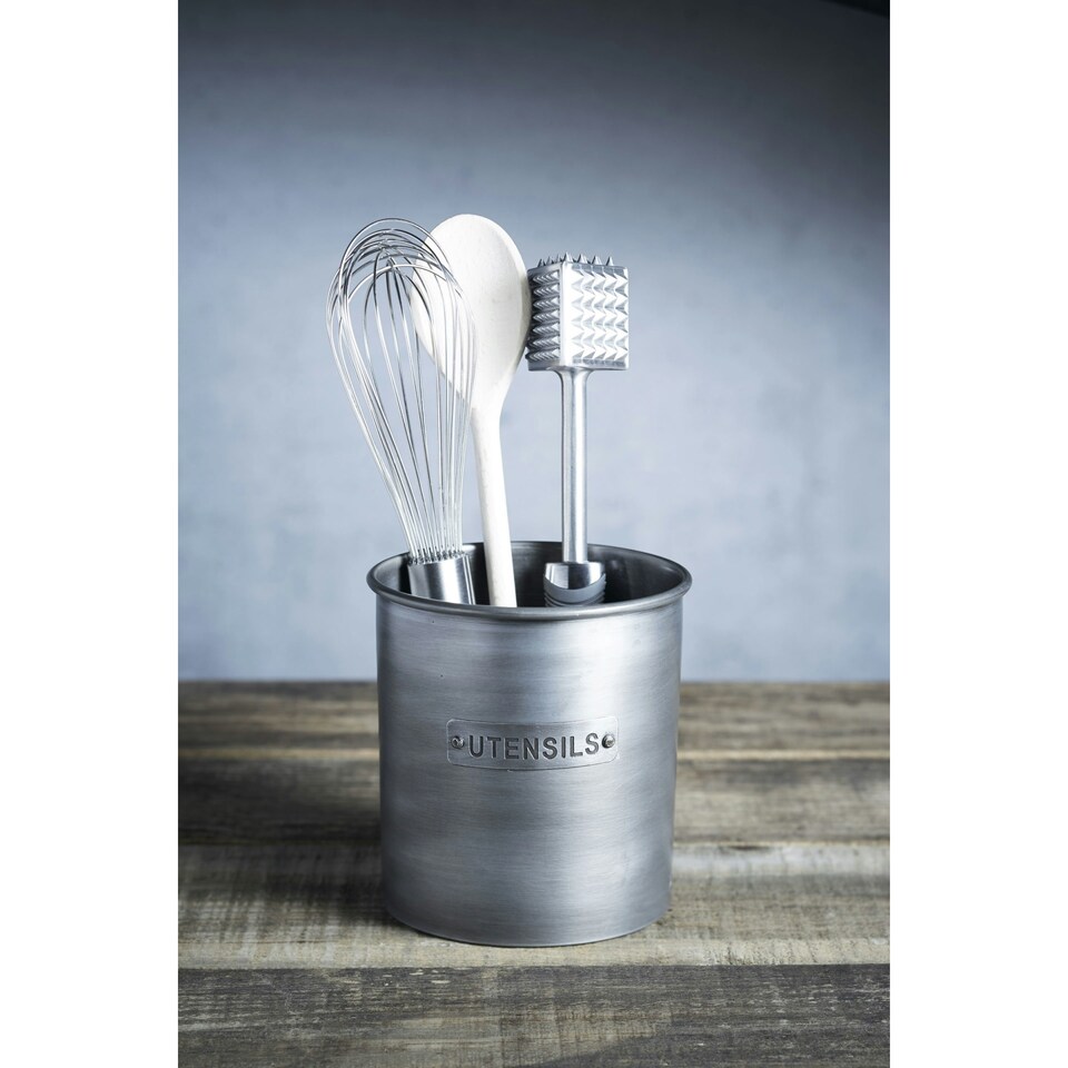 image 1 of KitchenCraft Utensil Holder Grey Metal