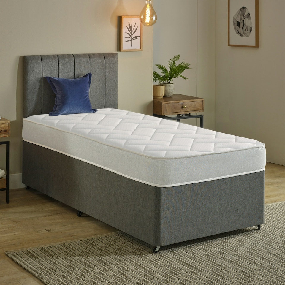 image 1 of Hybrid Spring and Memory Foam Mattress - Soft Firmness | White | Single