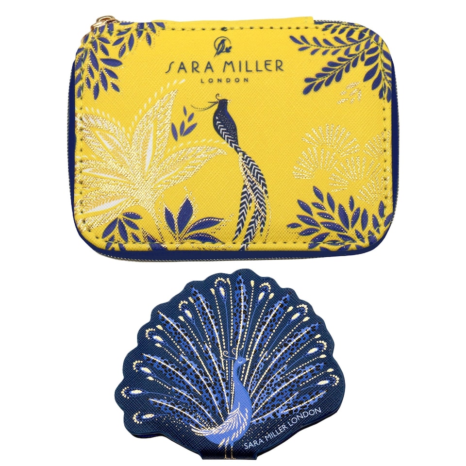 image 1 of Portico Designs Sara Miller Birthday Wellness/ Vitamin Organiser & Shaped Compact Mirror Set
