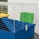 image 8 of PawHut Small Animal Cage, Rabbit Guinea Pig Hutch, Pet Playhouse, Blue