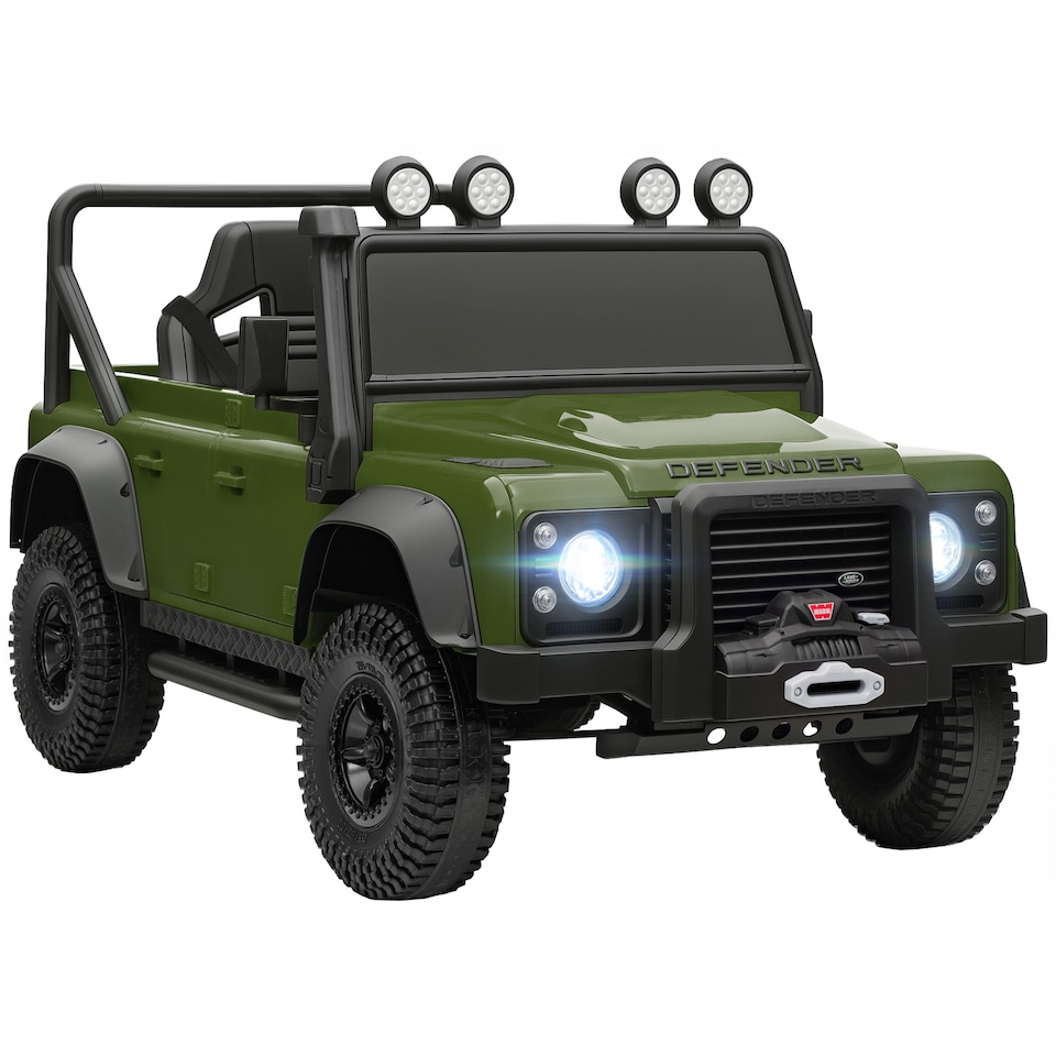 image 1 of AIYAPLAY Land Rover Licensed Electric Car for Kids, 12V Battery-Powered Kids Ride On Car with Remote Control, Music, Horn, Suspension Wheels, LED Lights, Off-Road Toy for 3-5 Years Old, Green