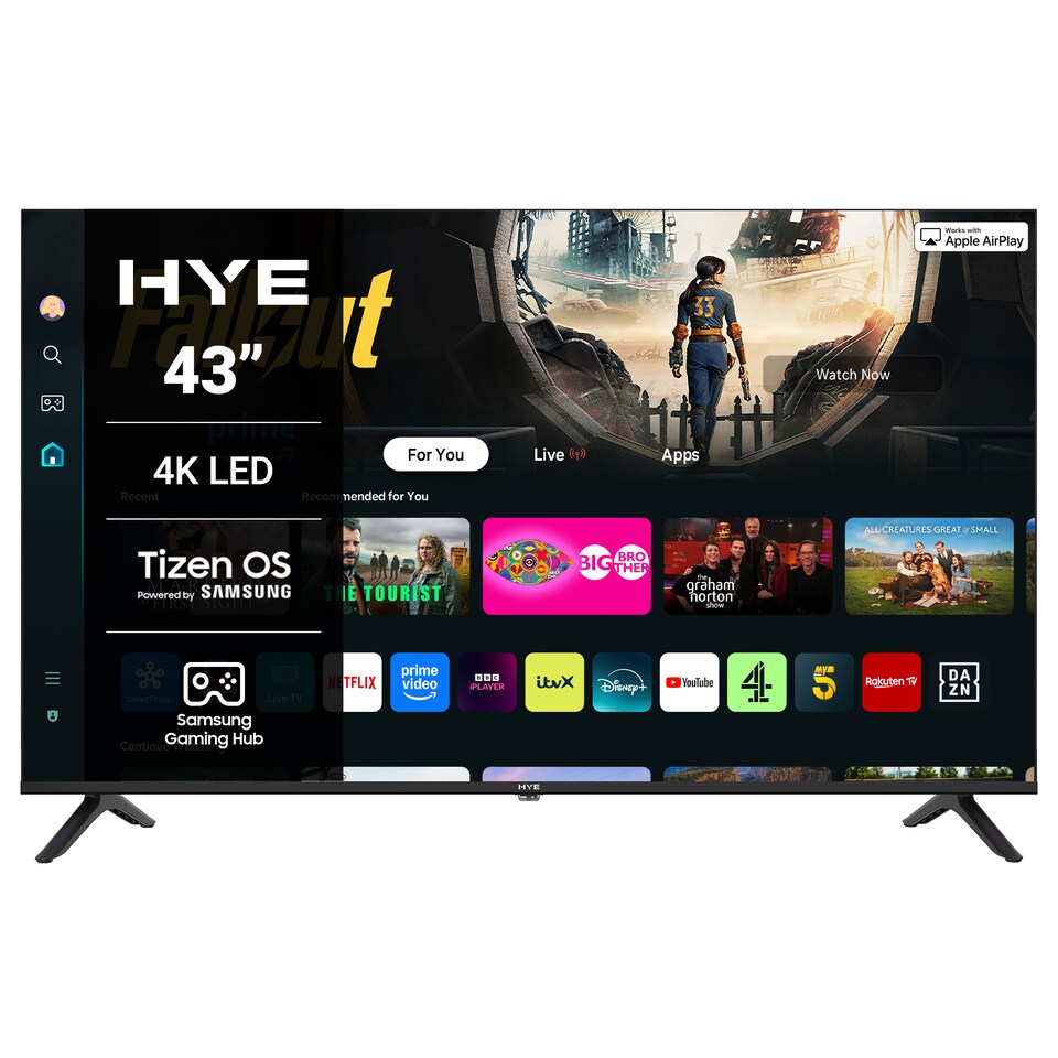 image 1 of HYE 43" Inch 4K LED Tizen OS WiFi Frameless Smart TV - 43UHDS2008