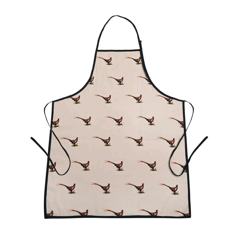 image 1 of Meg Hawkins Cotton Apron - Pheasant White