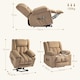 image 7 of HOMCOM Power Lift Recliner Chair with Vibration Massage, USB, Light Brown Brown | Light Brown