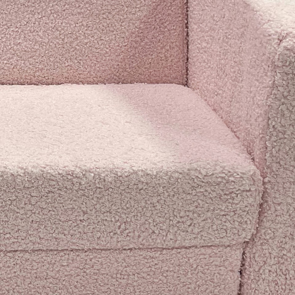 image 1 of AIYAPLAY Kids Sofa Bed, Folding Toddler Armchair Recliner Couch Pink Pink