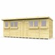 image 1 of 18 x 8 Feet Pent Summer Shed - Wood - L231 x W533 x H201 cm Brown