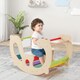 image 3 of COSTWAY Kids 2-in-1 Rocking Horse Arch Montessori Climbing Toys  Rocker
