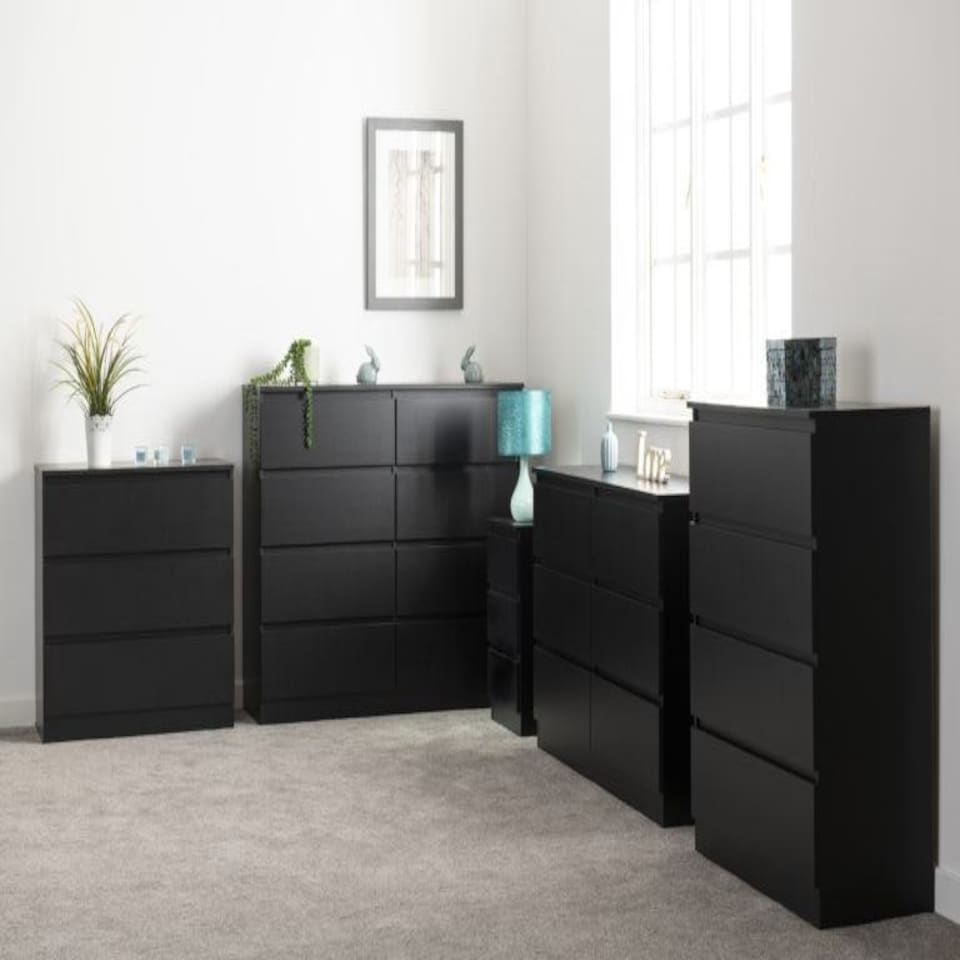 image 1 of Malvern 4 Drawer Chest Black