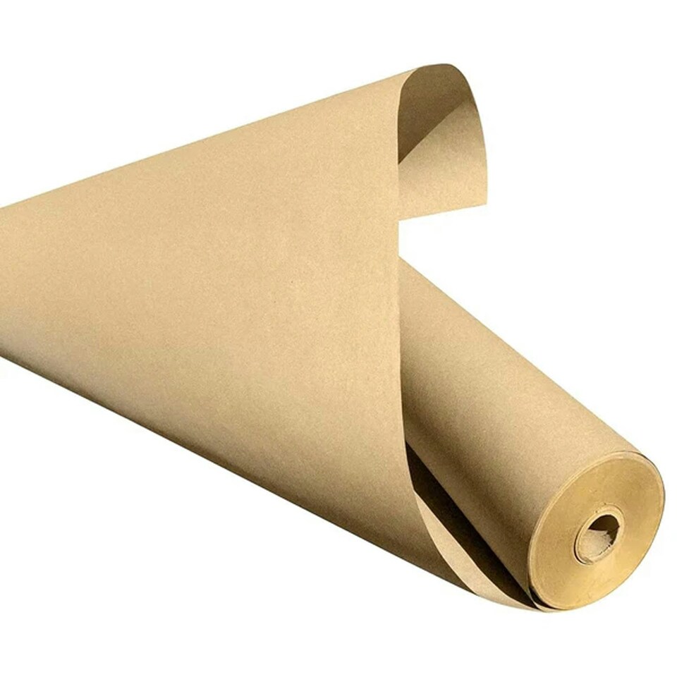 image 1 of Multipurpose Brown Kraft Paper Roll 750x100mm Rolls For Packing Gifts Arts & Crafts