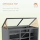 image 4 of PawHut Wooden Hamster Cage, Exercise Play House Pen with Tray, Openable Top