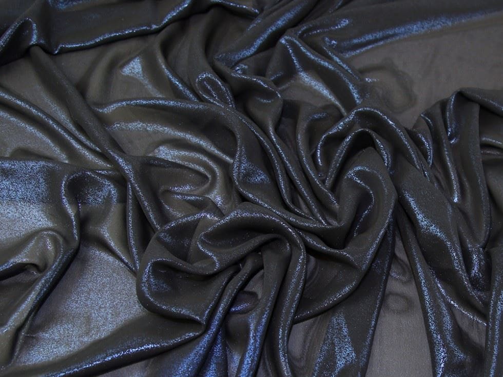 Minerva Core Range Navy Twinkle Shimmer Sheer Chiffon Fabric for Dressmaking, 148cm / 58" Wide - per metre