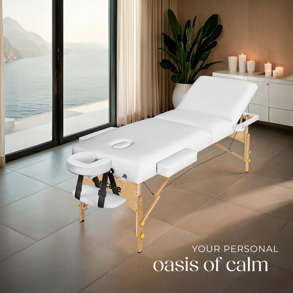 image 1 of 3 Zone Massage Table Somwang with Bolster Set | White | white | 1