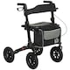 image 1 of HOMCOM Rollator Walker with Padded Seat, Backrest, All-terrain Wheels