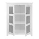 image 4 of Teamson Home Connor Free Standing Floor Storage Cabinet with Textured Glass Doors Adjustable Shelves