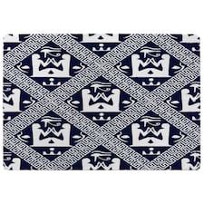 Egyptian Hieroglyphs in Navy (Rug) Blue | Small: 60x110cm