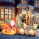 image 8 of Outsunny 7.9ft Christmas Inflatable Santa on Sleigh, Blow Up Decoration