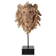 image 1 of Naturecraft Resin Driftwood Collection Lion Head on a Stand Brown