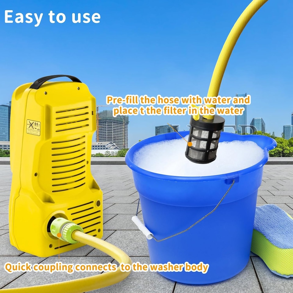 3M Suction Hose with Quick Coupling and Filter for Pressure Washer ...