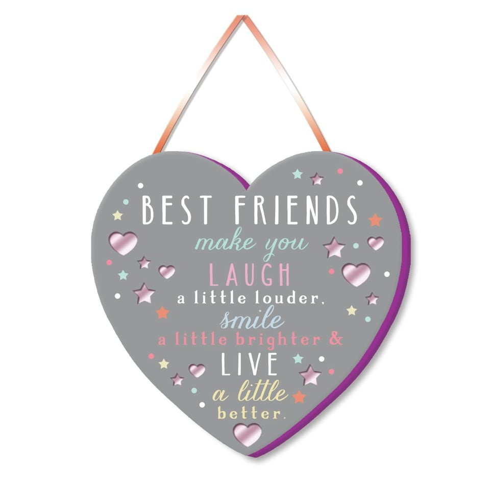 More Than Words Hanging Small Plaque - Best Friends Make You Laugh