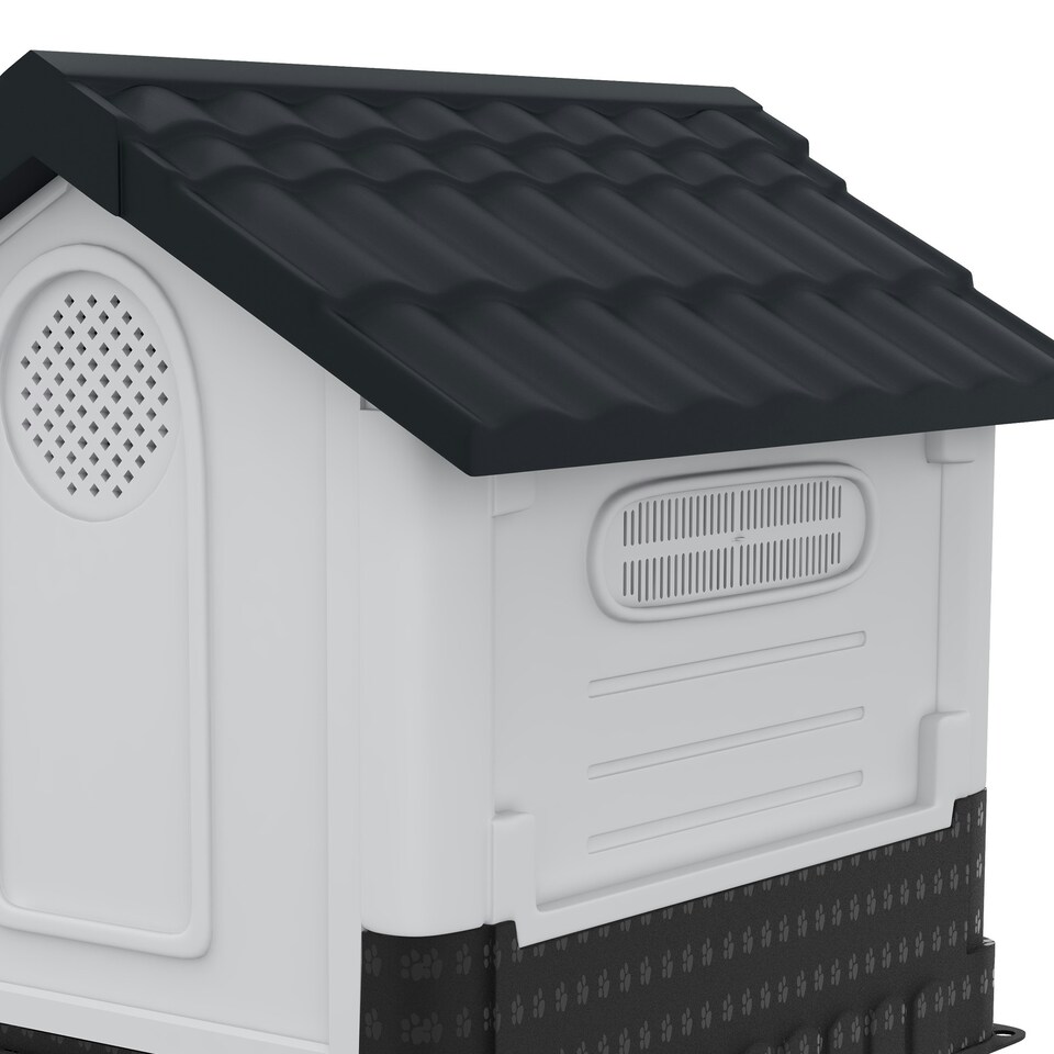 image 1 of PawHut Dog Kennel for Outside, for M and L Dogs, 101 x 88 x 99cm, Grey