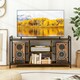 image 3 of COSTWAY TV Stand for 55 Inches Entertainment Center Brown Brown