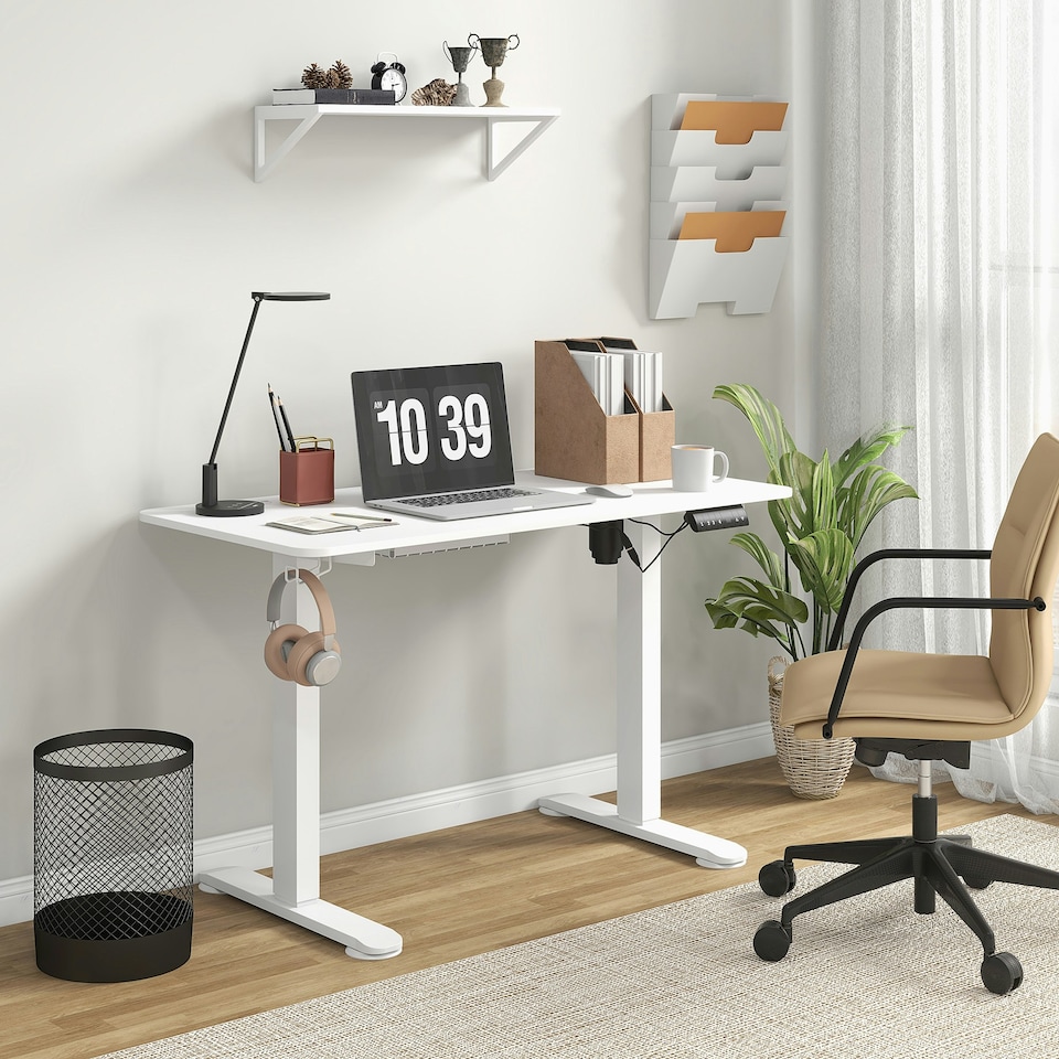 image 1 of Vinsetto Adjustable Desk, Electric Standing Desk for Home Office