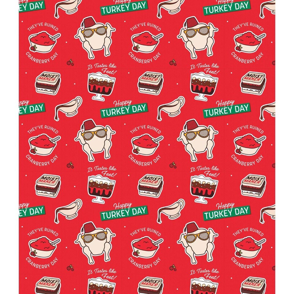image 1 of Friends Christmas 4 Sheets & 4 Tags Gift Wrap