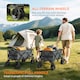 image 4 of Outsunny Outdoor Cart Folding Cargo Wagon Trailer Beach w Handle Dark Grey