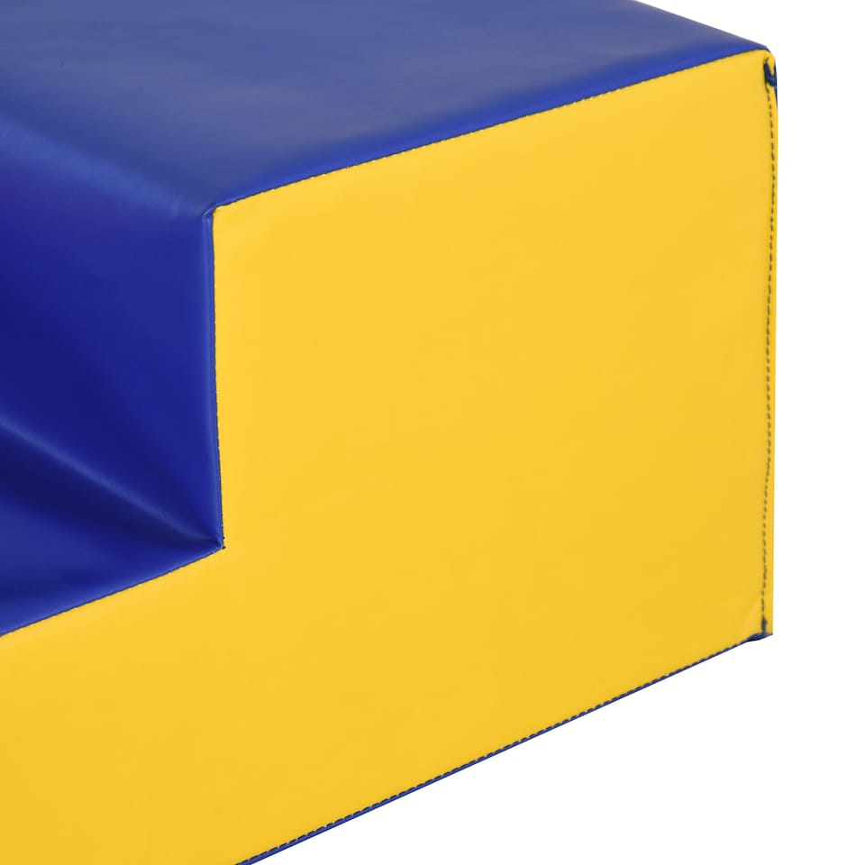 image 1 of HOMCOM 2-Piece Soft Playset for Toddlers, Climb, Crawl, Red