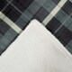 image 2 of OHS Winsford Flannel Fleece Check Printed Throw Blanket, 130x160cm - Grey