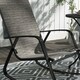 image 9 of Outsunny Garden Rocking Chair, Ergonomic Outdoor Rocking Chair with Armrests, High Backrest, Steel Frame Relaxing Rocker Armchair Seat for Patio, Balcony, Porch, Light Brown | Brown | Brown