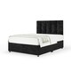 image 1 of Super Ortho Orthopaedic Black Naples Velvet Divan Set And Pearl Headboard Single
