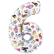 Bluey Number 6 Giant Foil Helium Balloon 66cm / 26 in