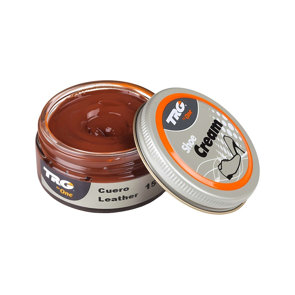 image 1 of TRG Shoe Cream - Polish and Leather Care for Shoes, Boots and Footwear 50ml | Brown | Leather