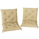 image 9 of Outsunny Set of 2 Garden Chair Cushions Seat Pad for Outdoor Use Khaki 