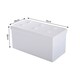 image 3 of HOMCOM Folding Faux Leather Storage Cube Ottoman Bench Seat PU Rectangular Footrest Stool Box Cream White | Cream | 1