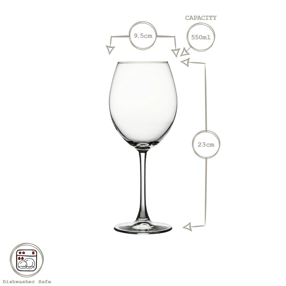 image 1 of Pasabahce Enoteca Wine Glasses - 550ml - Pack of 12
