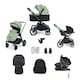 image 1 of Altima Travel System & Stratus i-Size Car Seat & ISOFIX Base – Suitable from Birth to 22kg (Approx. 4 Yrs), One-Hand Fold, Adjustable Handle & More (Sage Green)