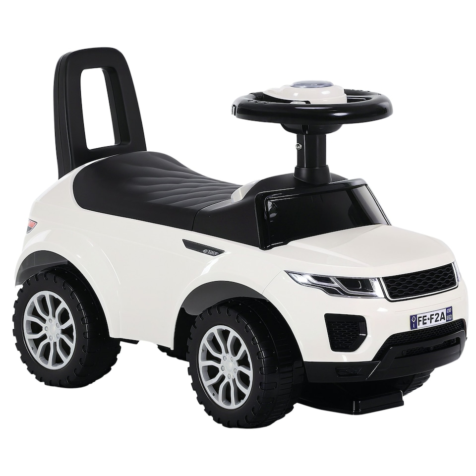 image 1 of HOMCOM 3-in-1 Ride On Car Foot To Floor Slider Toddler w/ Horn Steering White