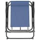 image 5 of Harbour Housewares Folding Metal Beach Chair - Matt Black/Navy