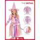 image 6 of Pastel Rainbow Witch Girls Fancy Dress Costume Kids Large - Age 10-12