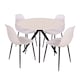 image 2 of Aspen White 100cm Round Dining Table with 4 Curve Plastic Chairs - Modern Dining Set | White | White | One Size | 1