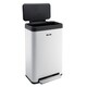 image 1 of Cooks Professional XL Pedal Bin 65L - Recycling or Waste Dustbin with Soft Close Lid | White