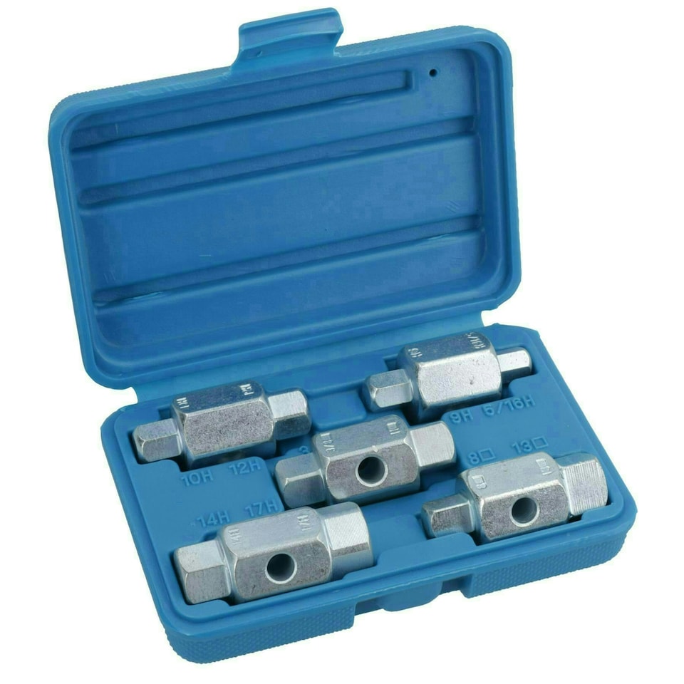image 1 of Drain Sump Plug Key Tool Set Axles Gear Box Car Repair Oil Change TE168