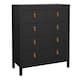 image 6 of Barcelona 3 Piece Bundle, Bedside, Chest and 3 Door Wardrobe in Matt Black