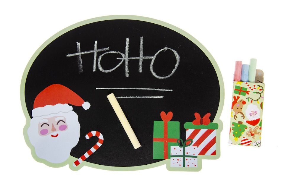 image 1 of Single Christmas Chalkboard with Chalk