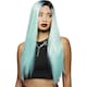 image 1 of Manic Panic Womens/Ladies Sea Nymph Super Vixen Two Tone Wig - Green/Black - One Size Green | One Size