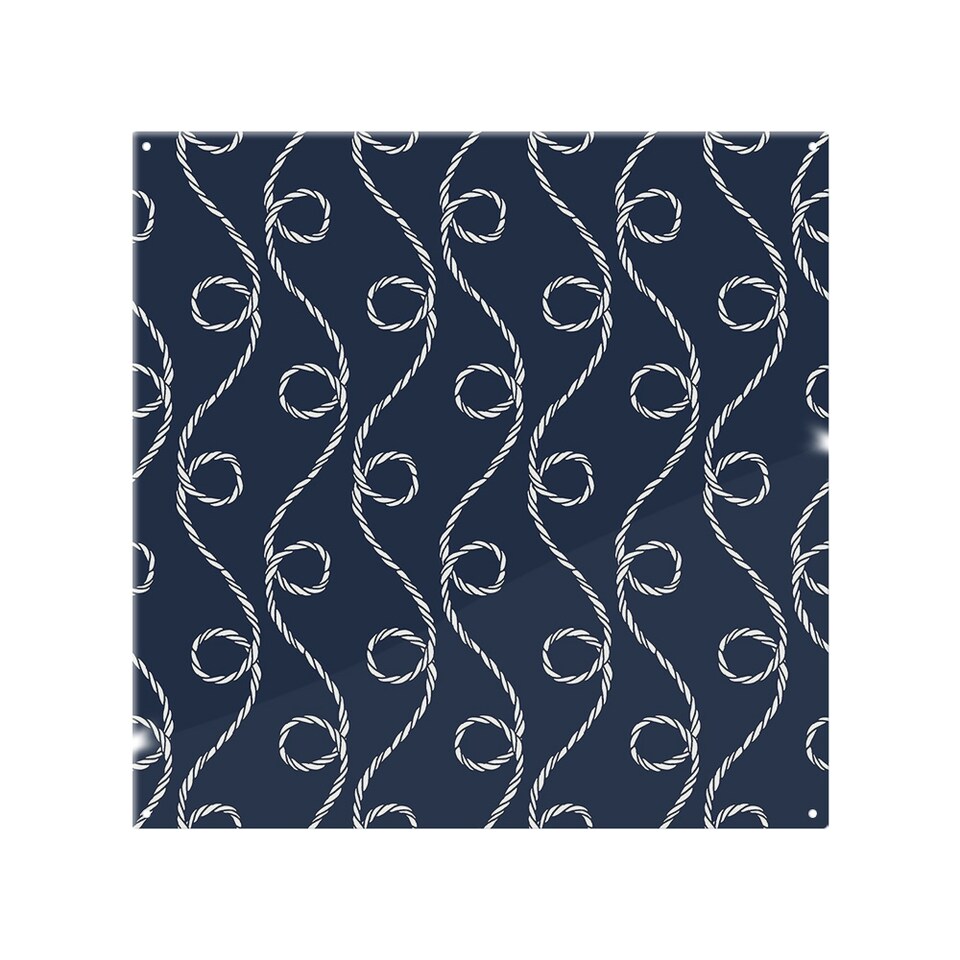 image 1 of Swirled Rope Splash Back | White